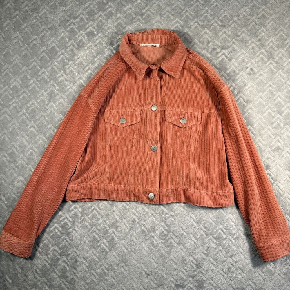 Double Zero Coral Cropped Corduroy‎ Jacket – Size Spicy Small